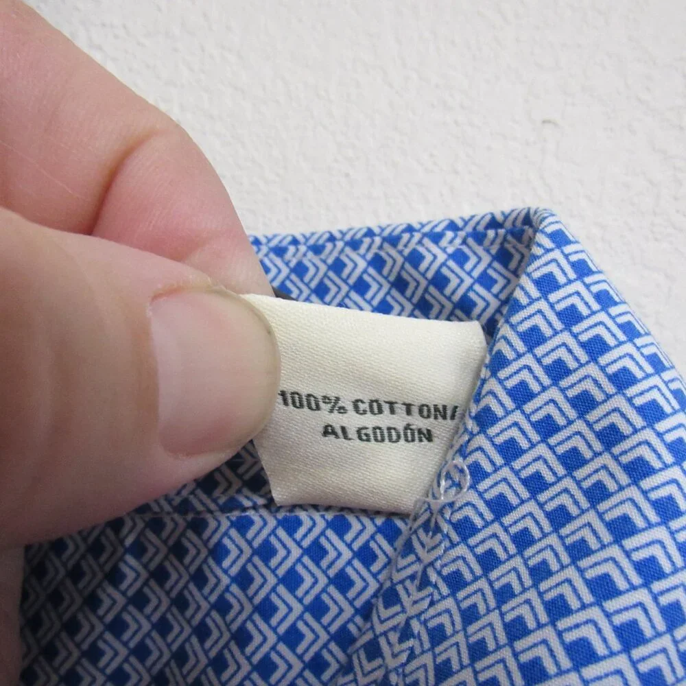 Southern Pines Casual Button-Down‎ Shirt Men’s Blue XL Cotton Long Sleeve